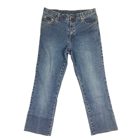 NY & Co. Jeans Women’s 10 Average Blue Denim Stretch Bootcut‎ Mid Rise - Picture 1 of 9